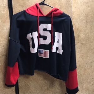 Missguided crop hoodie